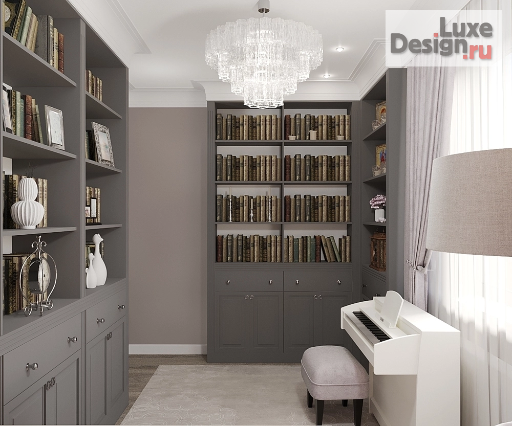 Дизайн интерьера кабинета "Женский кабинет в частном домовладении" (фото 2)