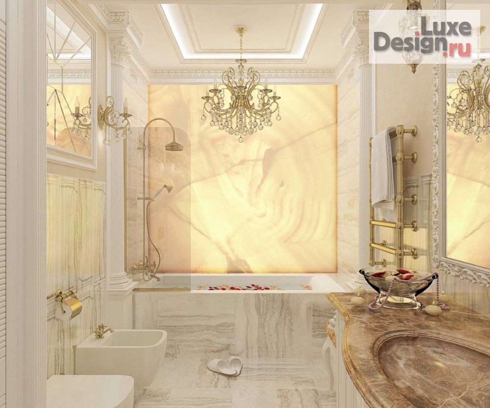 Дизайн интерьера четырехкомнатной квартиры "Ванная комната г.Черкесск" (фото 1)