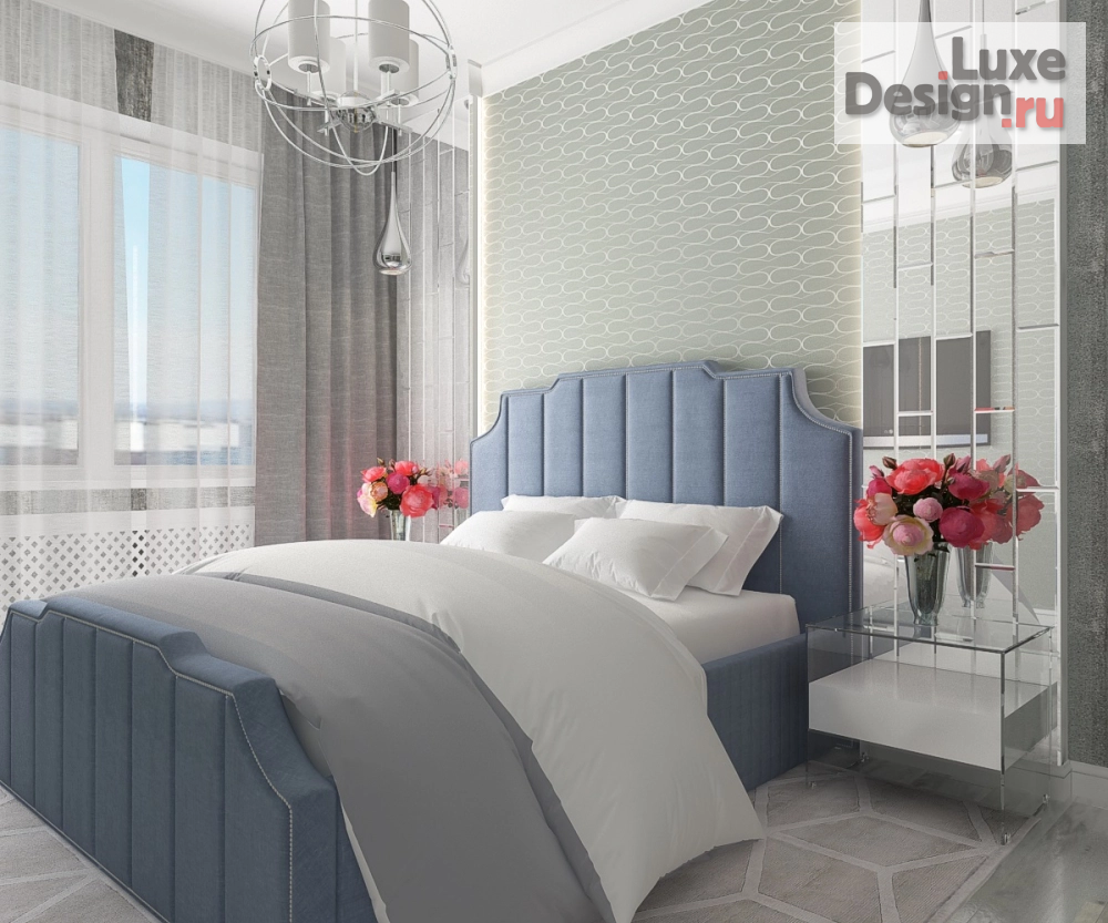 Дизайн интерьера спальни "Спальня в 4-х комнатной квартире, г.Ставрополь" (фото 1)
