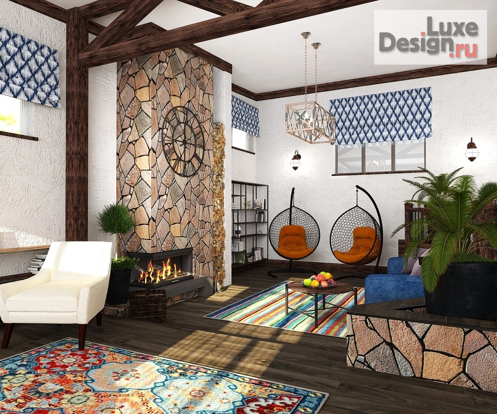 Дизайн интерьера частного дома "Дизайн-проект кухни-гостиной" (фото 1)