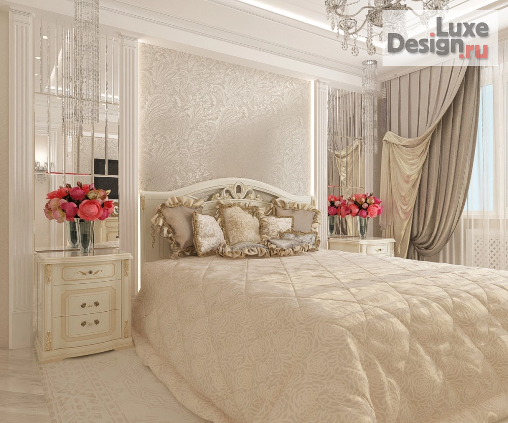 Дизайн интерьера спальни "Спальня в 3х комнатой квартире, г.Невинномысск" (фото 1)