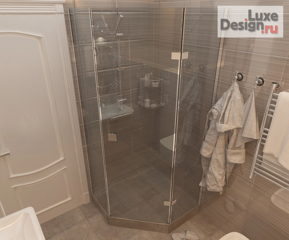 Дизайн интерьера трехкомнатной квартиры "душевая г.Невинномысск" (фото 2)