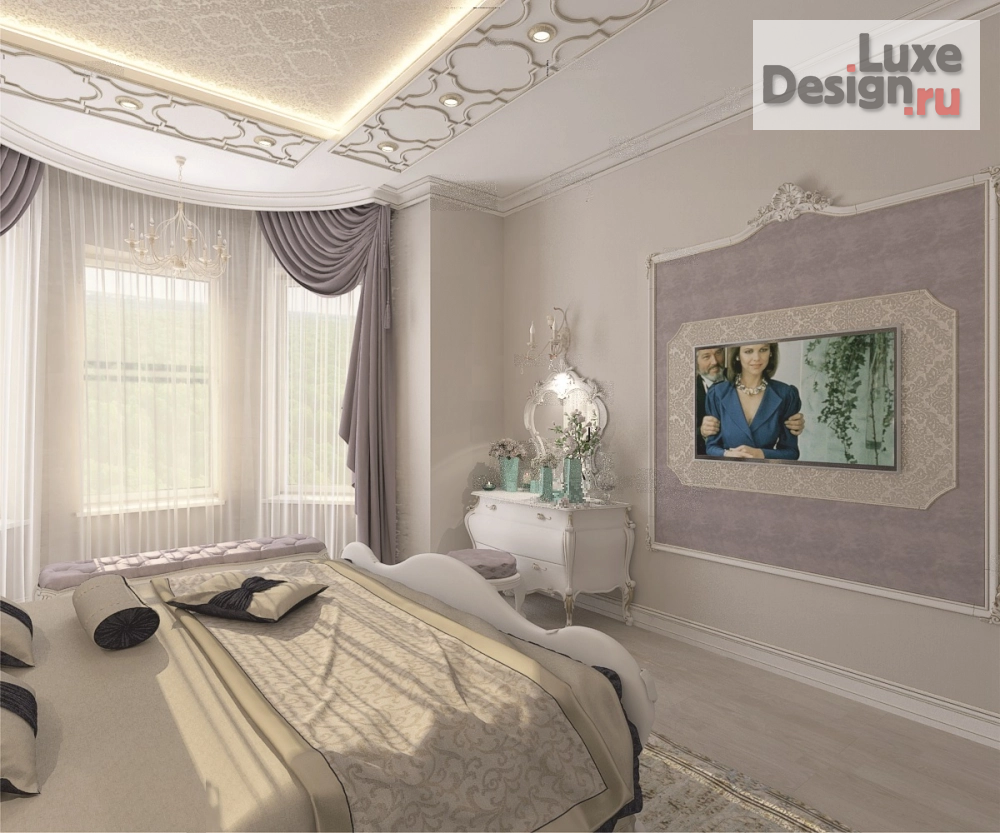 Дизайн интерьера спальни "Спальня в частном домовладении, г.Армавир" (фото 2)