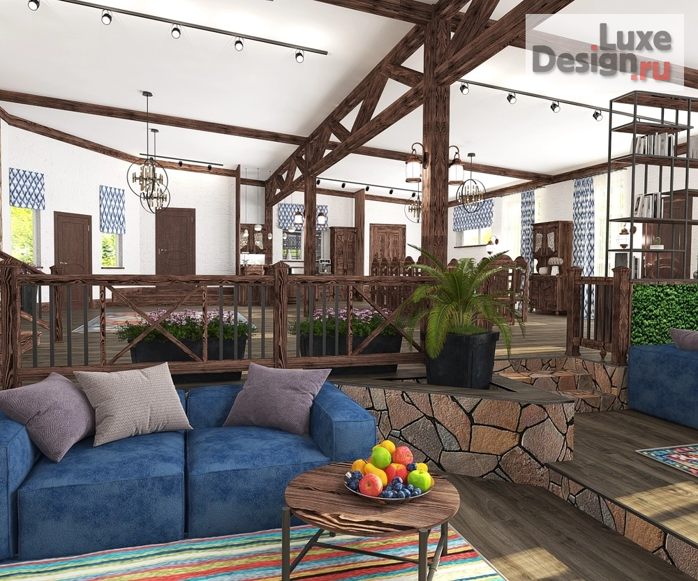 Дизайн интерьера частного дома "Дизайн-проект кухни-гостиной" (фото 2)