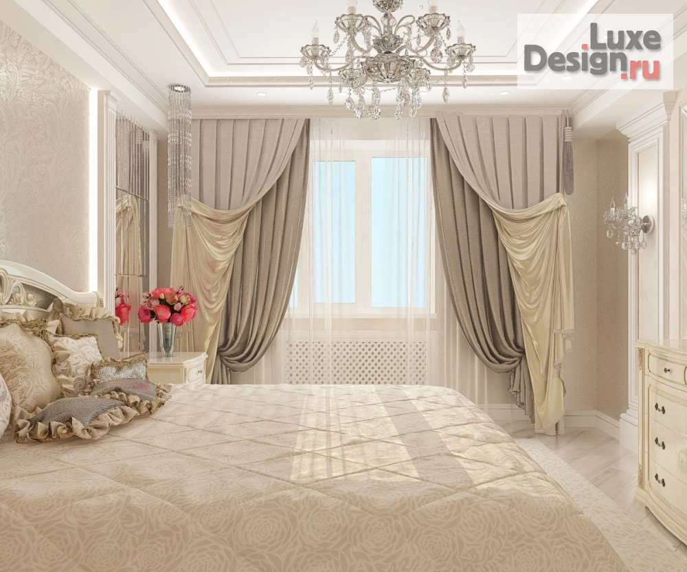 Дизайн интерьера спальни "Спальня в 3х комнатой квартире, г.Невинномысск" (фото 2)