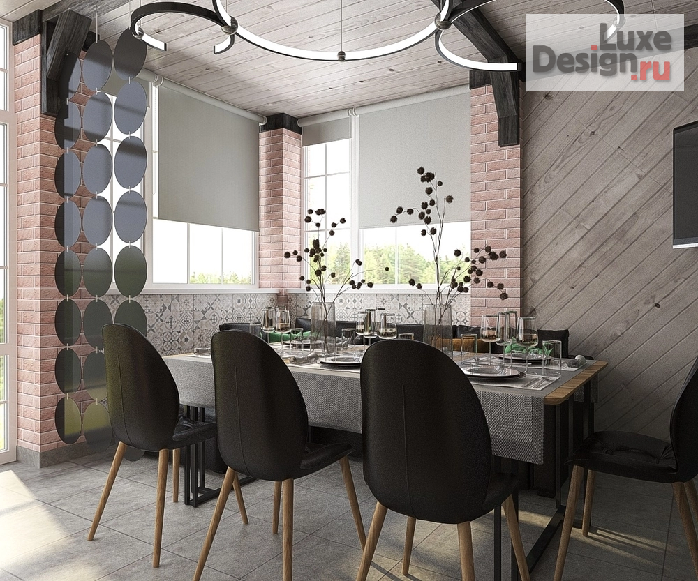 Дизайн интерьера загородного дома "Закрытая мангальная в загородном доме" (фото 3)