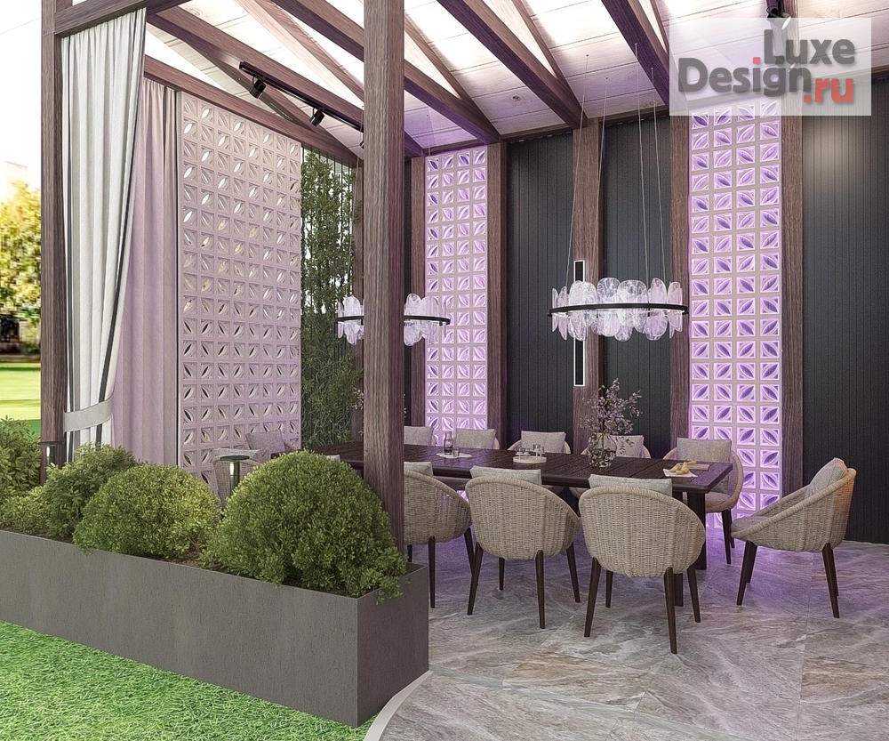 Дизайн интерьера частного дома "Терраса сложной геометрии" (фото 3)