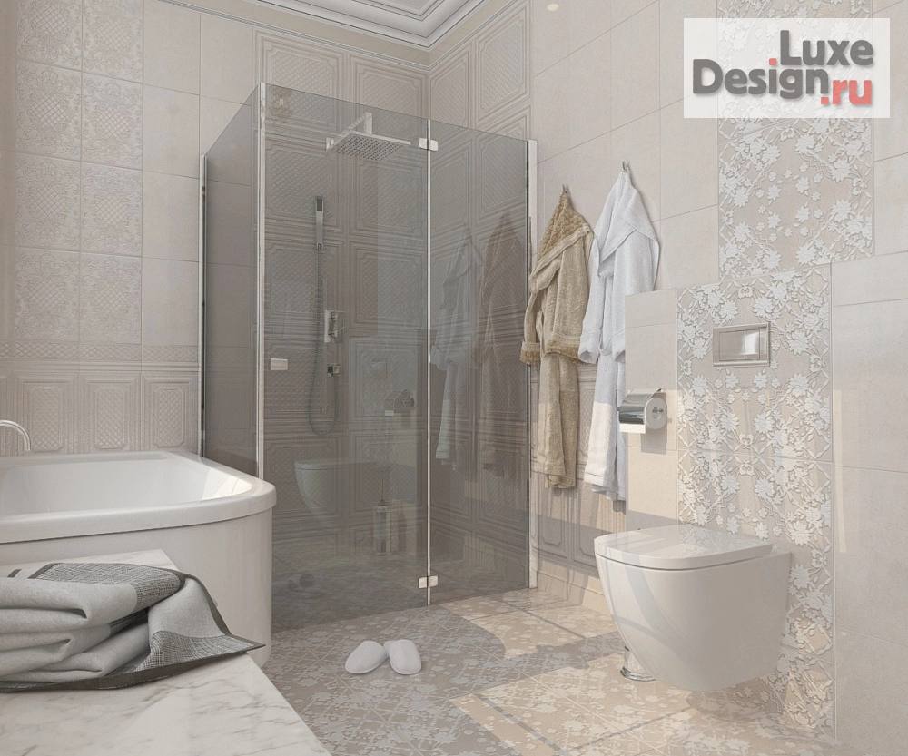 Дизайн интерьера загородного дома "Санузел в частном домовладении Московская область" (фото 3)