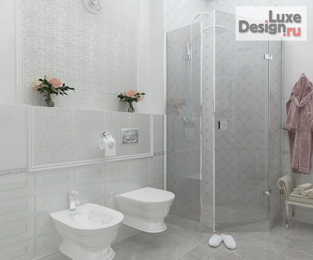 Дизайн интерьера ванной "Душевая комната в 4-х комнатной квартире, г.Ставрополь" (фото 3)