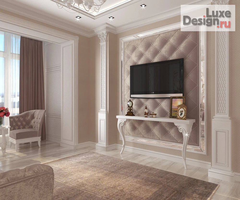 Дизайн интерьера четырехкомнатной квартиры "Гостевая комната в 4-х комнатной квартире в г.Ставрополе" (фото 3)