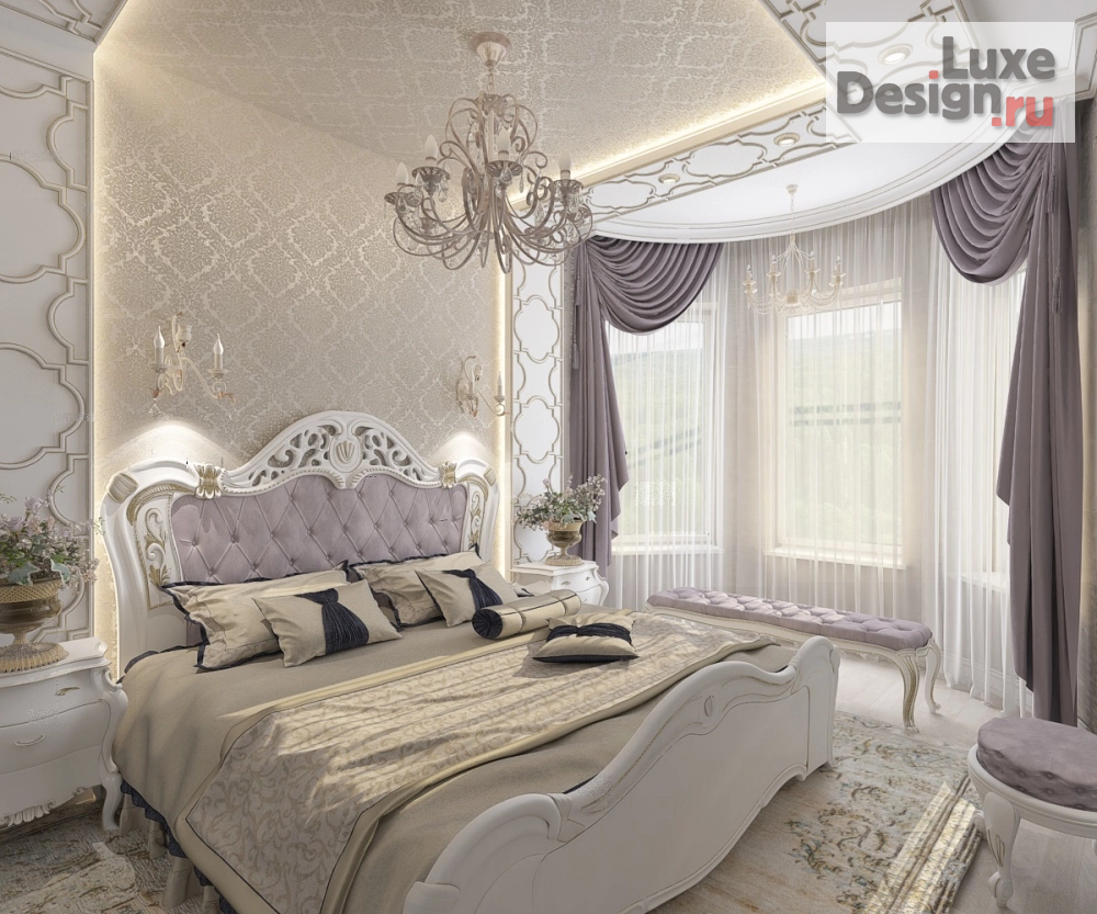 Дизайн интерьера спальни "Спальня в частном домовладении, г.Армавир" (фото 3)