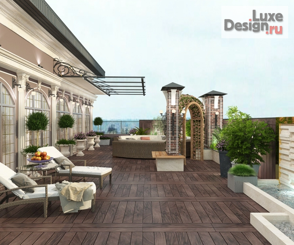 Дизайн интерьера четырехкомнатной квартиры "Терраса на верхнем этаже высотного дома в г.Черкесск" (фото 3)