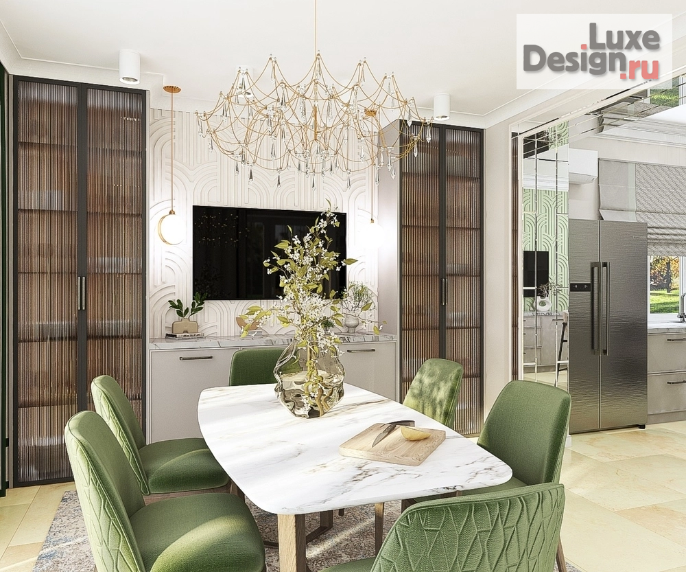 Дизайн интерьера частного дома "Кухня в природных красках" (фото 3)