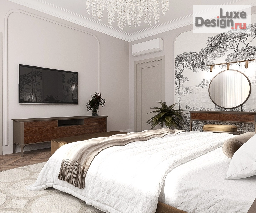 Дизайн интерьера частного дома "Спальня с оригинальными фресками" (фото 4)