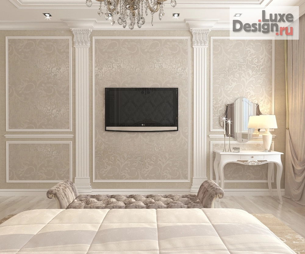 Дизайн интерьера четырехкомнатной квартиры "Спальня в 4-х комнатной квартире в г.Ставрополе" (фото 4)