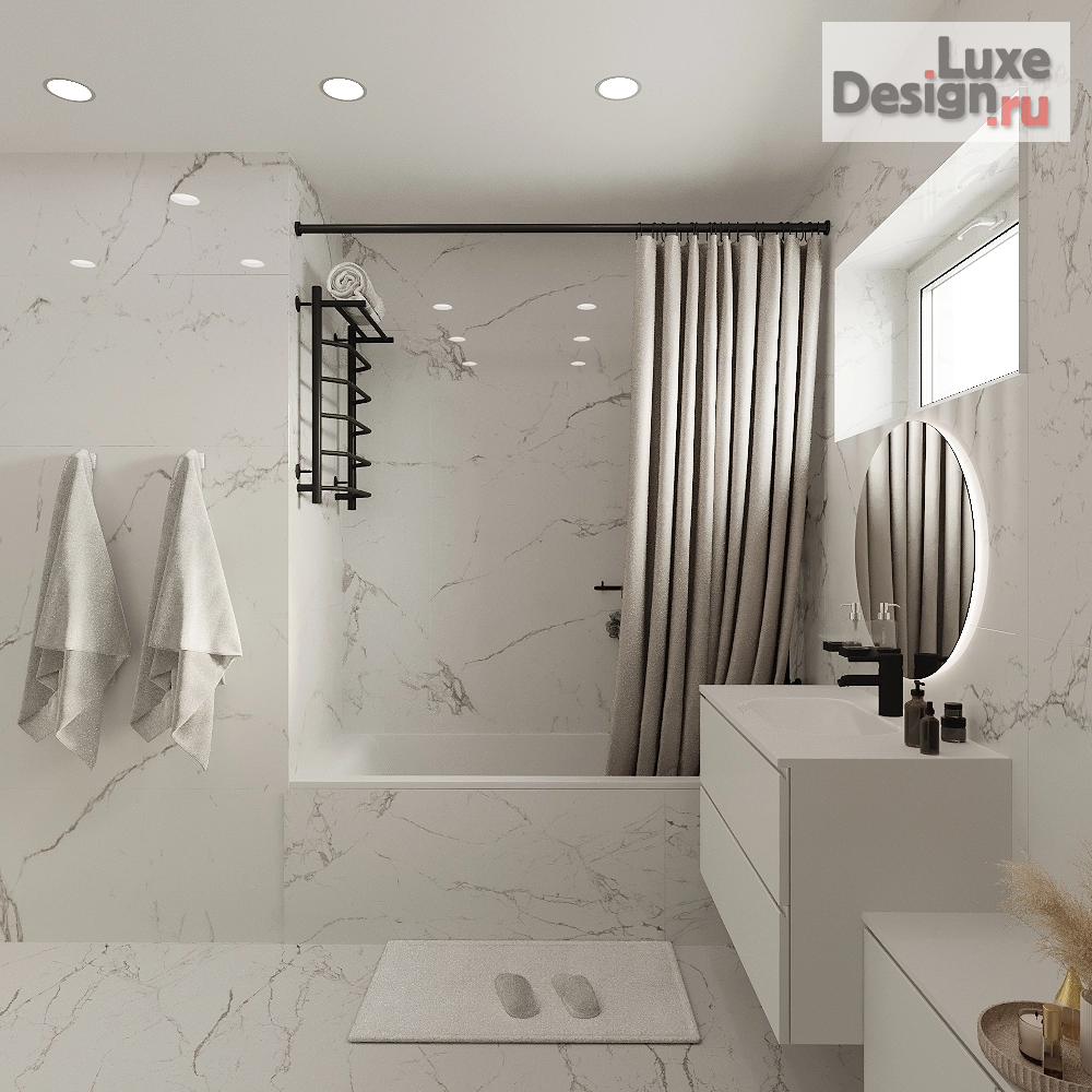 дизайн интерьера санузла "Дизайн-проект санузла в современном стиле" (фото 3)