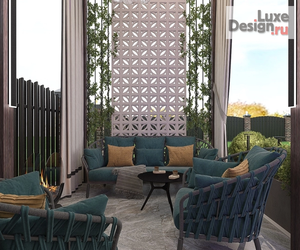 Дизайн интерьера частного дома "Терраса сложной геометрии" (фото 5)