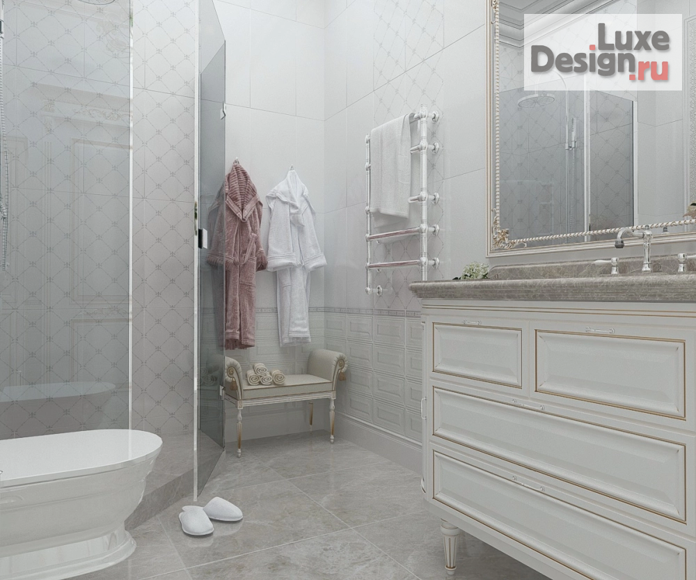 Дизайн интерьера ванной "Душевая комната в 4-х комнатной квартире, г.Ставрополь" (фото 5)