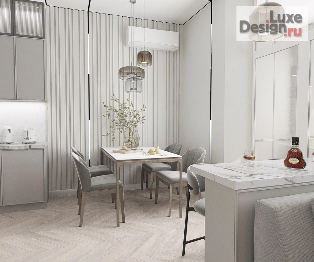 Дизайн интерьера квартиры "Кухня-гостиная для холостяка в современном стиле" (фото 6)