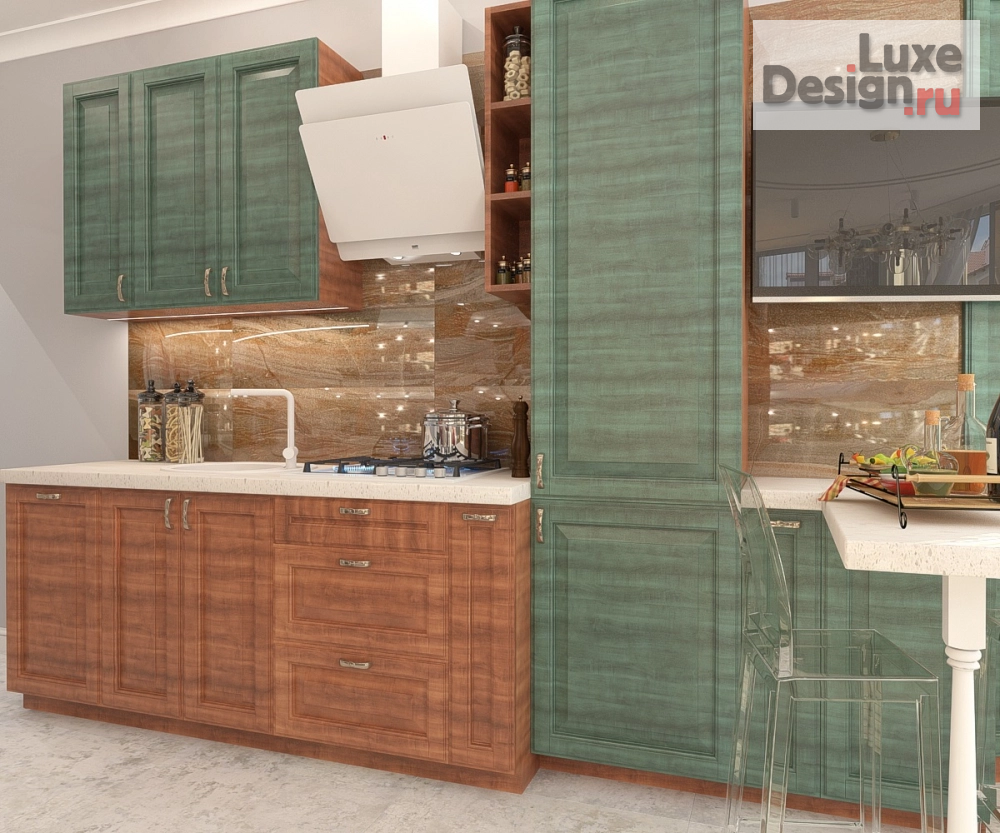 Дизайн интерьера кухни "Дизайн кухни в ярких красках в Геленджике" (фото 2)