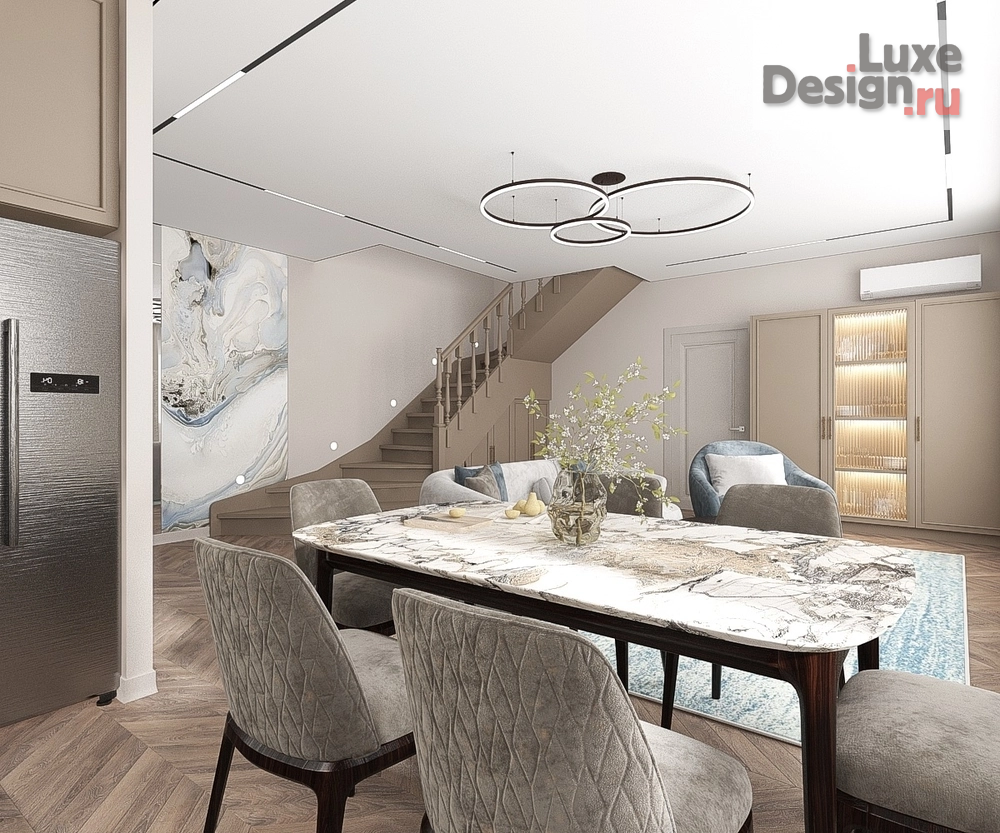 Дизайн интерьера частного дома "Кухня-гостиная для молодой семьи в современном стиле" (фото 6)