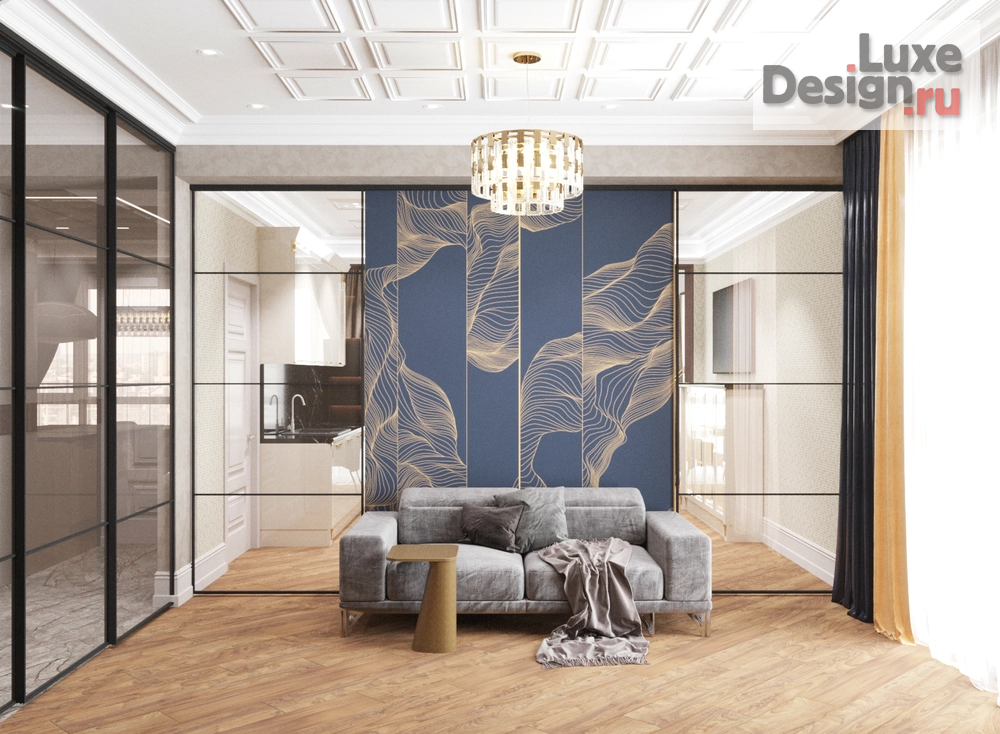 Дизайн интерьера трехкомнатной квартиры "Дизайн кабинета и коридора" (фото 1)