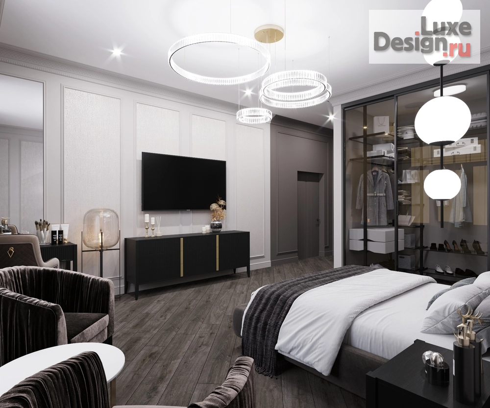 Дизайн интерьера частного дома "Дизайн мастер спальни" (фото 3)