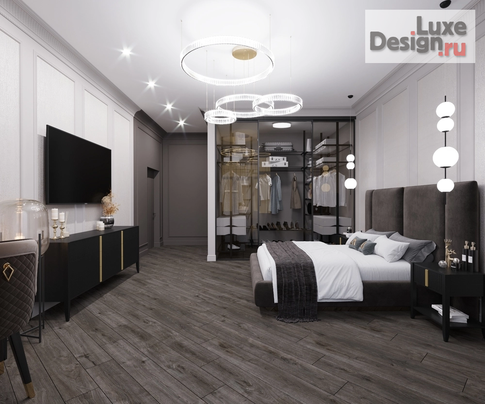 Дизайн интерьера частного дома "Дизайн мастер спальни" (фото 4)