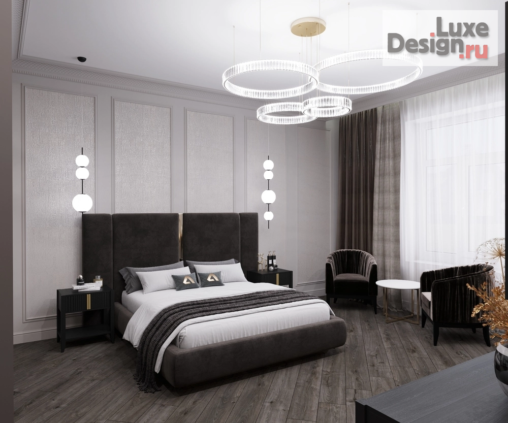 Дизайн интерьера частного дома "Дизайн мастер спальни" (фото 5)