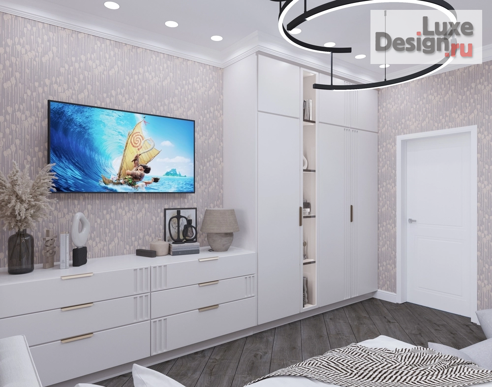 Дизайн интерьера трехкомнатной квартиры "Комната подростка девочки" (фото 4)