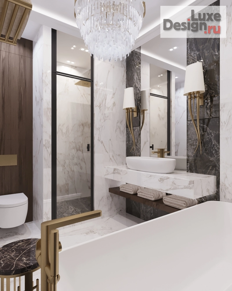 Дизайн интерьера двухкомнатной квартиры "Ванная комната" (фото 5)