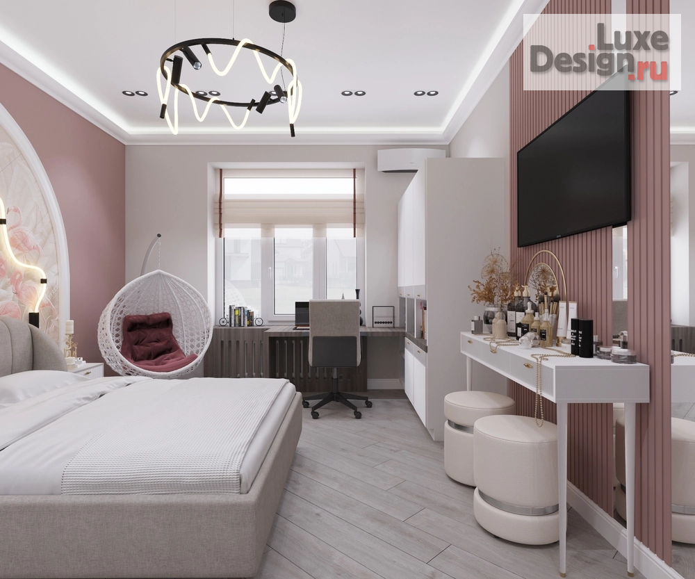 Дизайн интерьера частного дома "Дизайн комнаты девочки подростка" (фото 2)