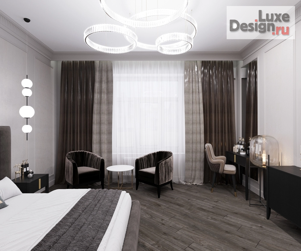 Дизайн интерьера частного дома "Дизайн мастер спальни" (фото 6)