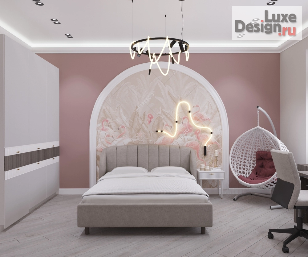 Дизайн интерьера частного дома "Дизайн комнаты девочки подростка" (фото 6)