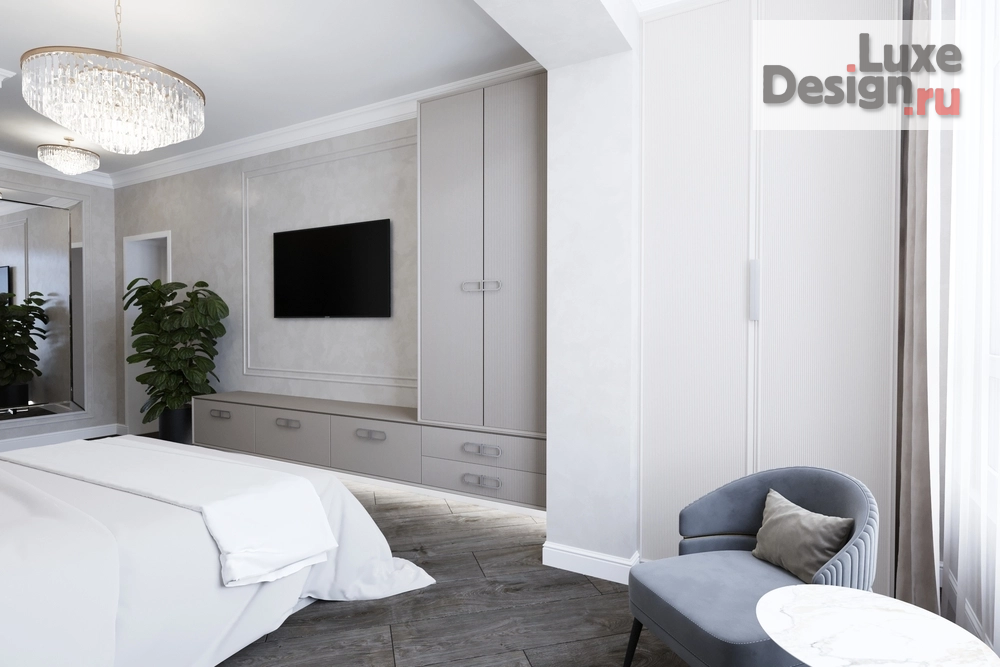 Дизайн интерьера трехкомнатной квартиры "Дизайн мастер спальни" (фото 3)