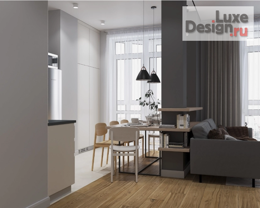 Дизайн интерьера квартиры студии "Апартаменты для сдачи в аренду в Иванове" (фото 3)