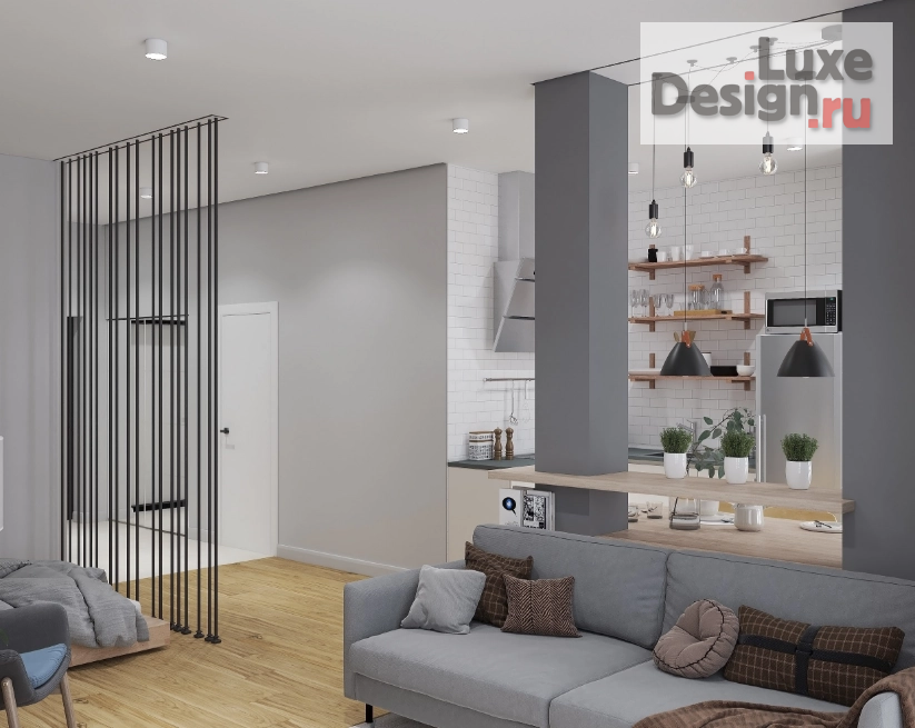 Дизайн интерьера квартиры студии "Апартаменты для сдачи в аренду в Иванове" (фото 6)