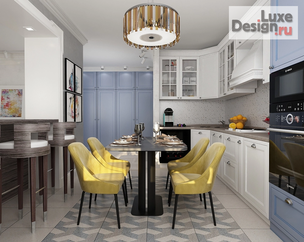 Дизайн интерьера трехкомнатной квартиры "Квартира в г. Долгопрудный" (фото 1)