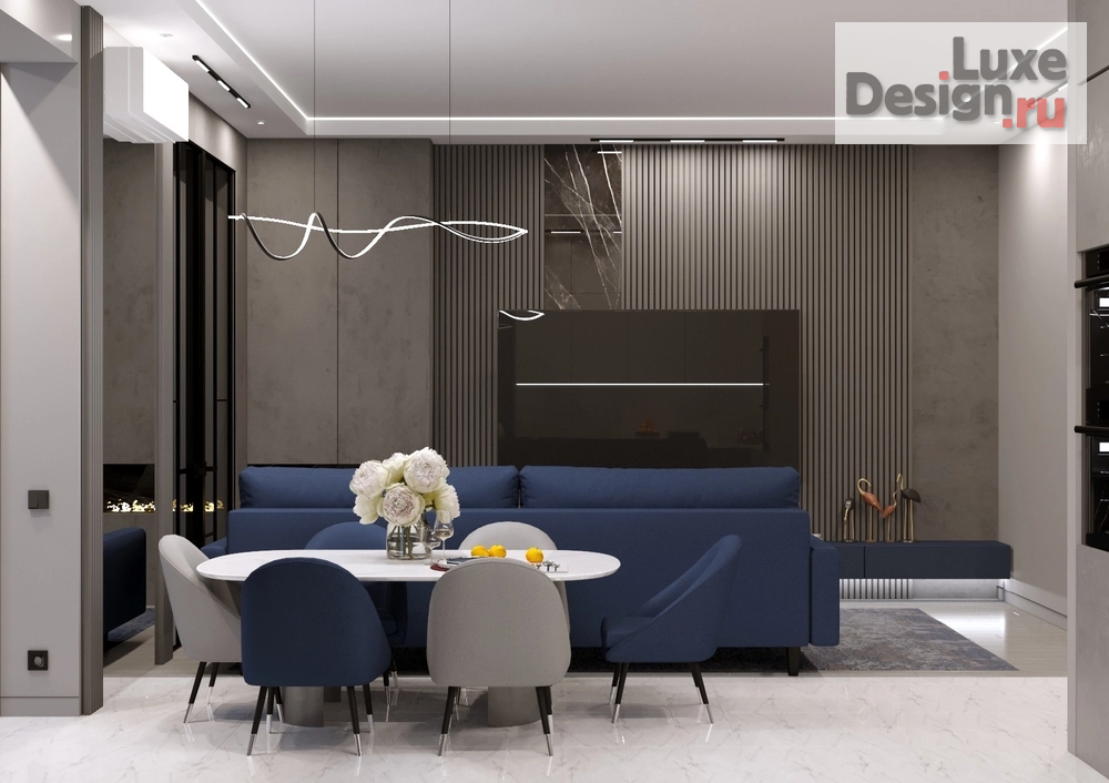 Дизайн интерьера трехкомнатной квартиры "Стильный дизайн для молодой семьи" (фото 5)