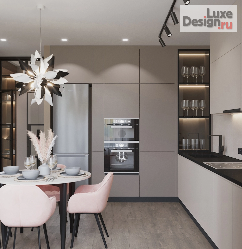 Дизайн интерьера трехкомнатной квартиры "Дизайн-проект кухни" (фото 2)