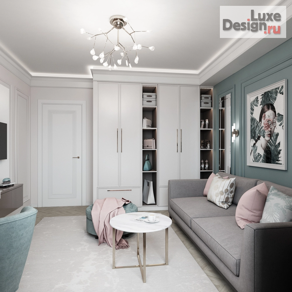 Дизайн интерьера трехкомнатной квартиры "Трехкомнатная квартира в ЖК "Европейский"" (фото 9)