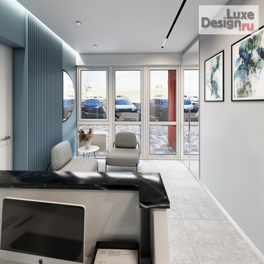 Дизайн интерьера лечебного учреждения "Ресепшн стоматологического кабинета" (фото 4)