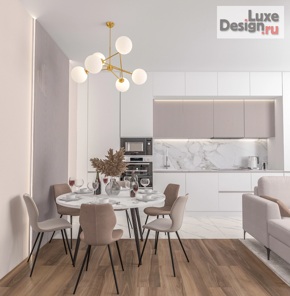 Дизайн интерьера трехкомнатной квартиры "г. Москва ЖК "ТРИНИТИ"" (фото 4)