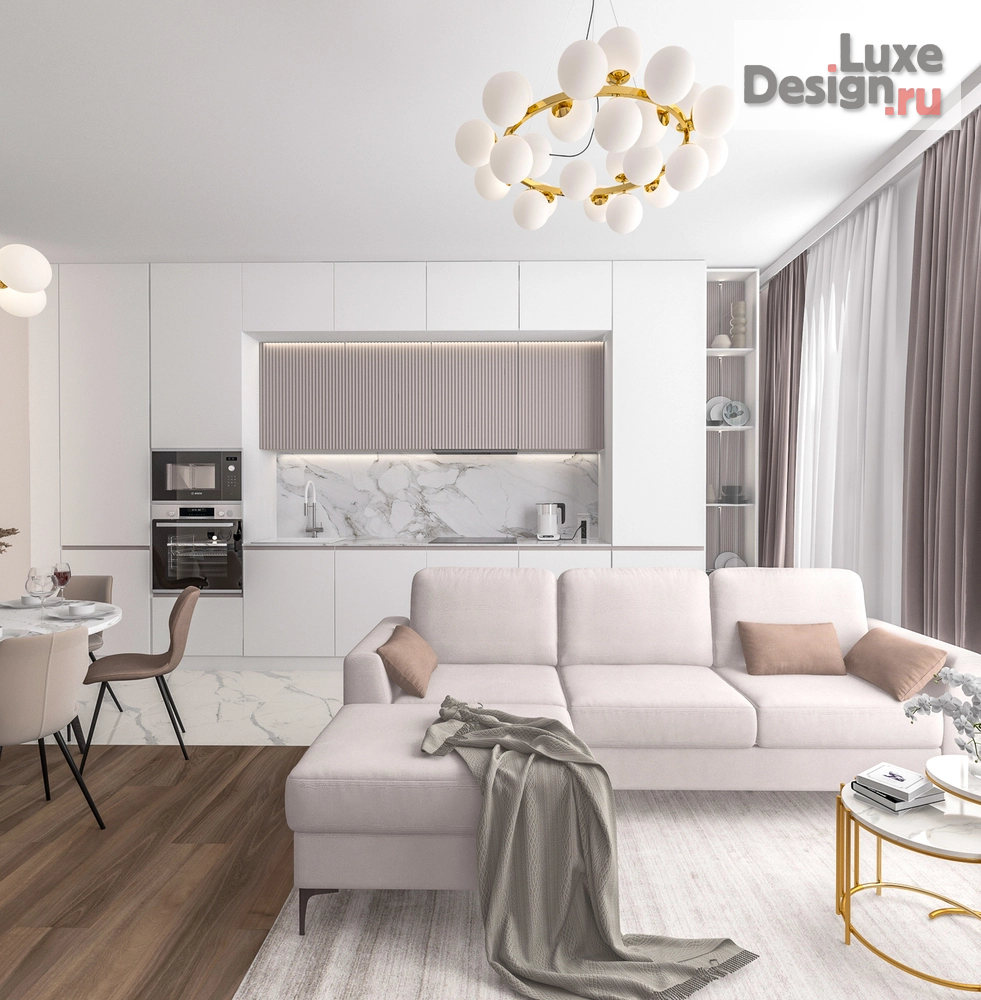 Дизайн интерьера трехкомнатной квартиры "г. Москва ЖК "ТРИНИТИ"" (фото 5)