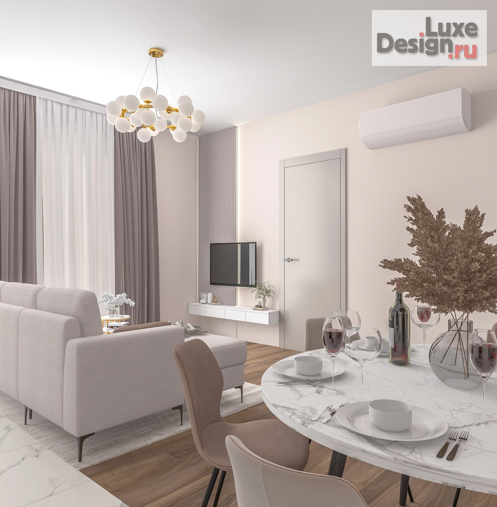 Дизайн интерьера трехкомнатной квартиры "г. Москва ЖК "ТРИНИТИ"" (фото 6)