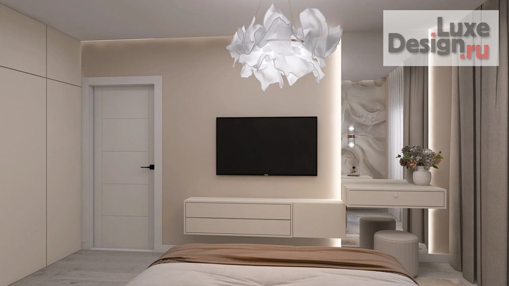 Дизайн интерьера коттеджа "Бежевые нотки в интерьере" (фото 6)