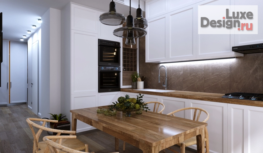 Дизайн интерьера трехкомнатной квартиры "Квартира в г.Москва" (фото 2)