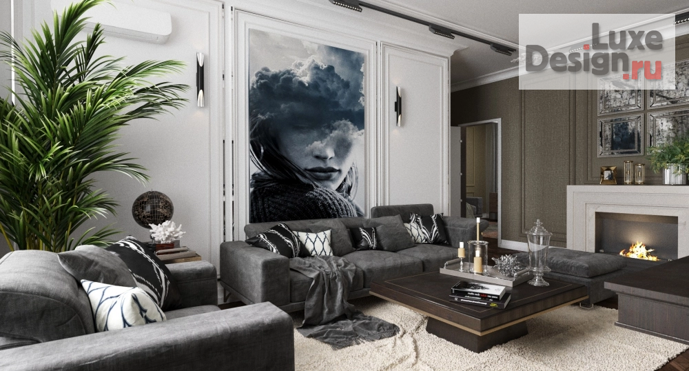 Дизайн интерьера гостиной "Квартира в Москве" (фото 1)