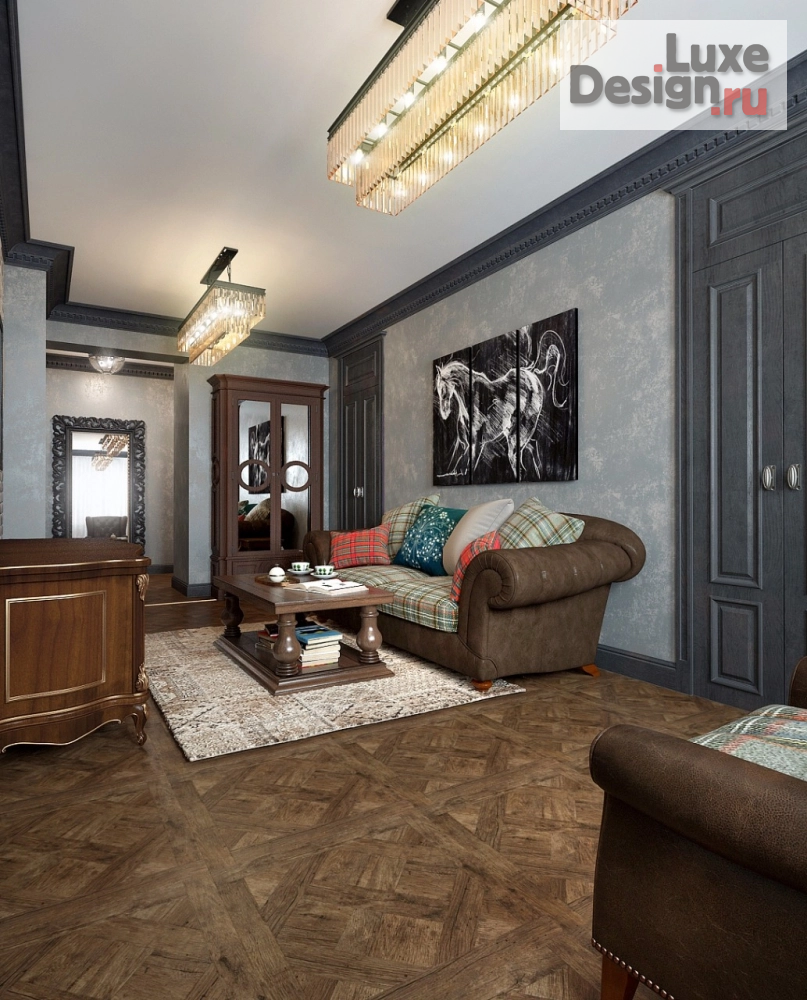 Дизайн интерьера четырехкомнатной квартиры "Стиль Лофт г.Краснодар 160 м2" (фото 10)