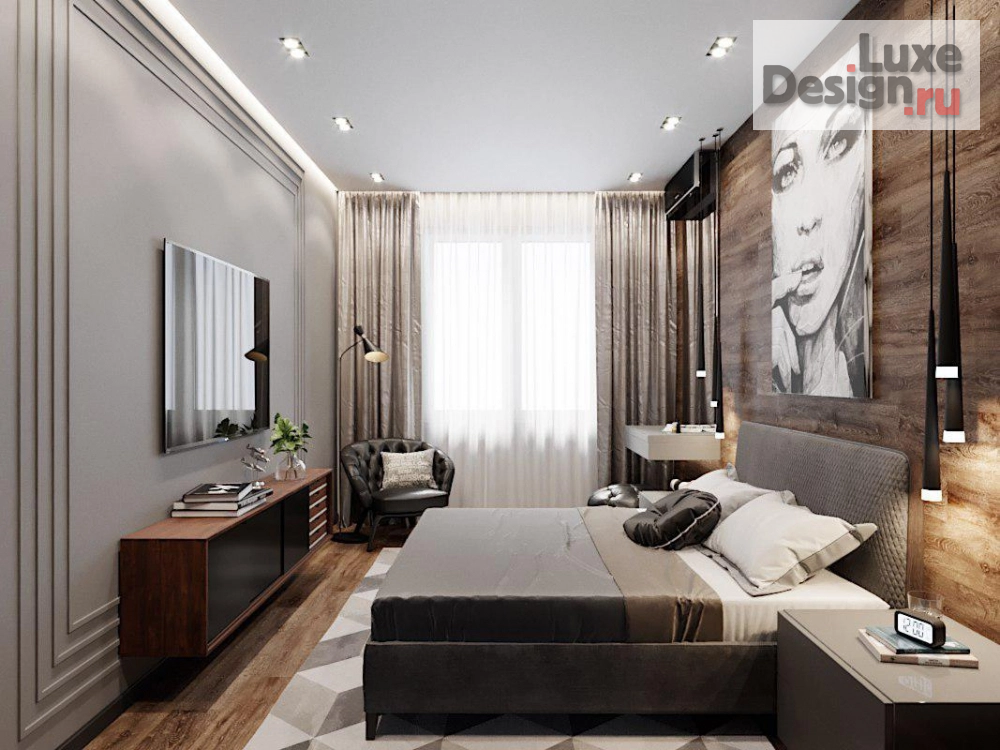 Дизайн интерьера трехкомнатной квартиры "Холостяцкая берлога" (фото 2)